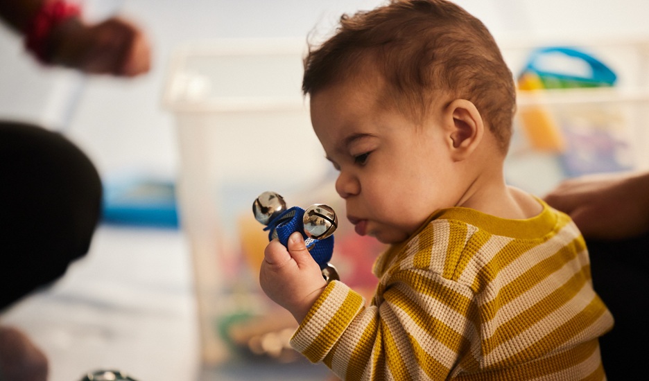 Child with disability playing